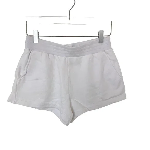 Enza Costa White French Terry Shorts - Picture 4 of 5